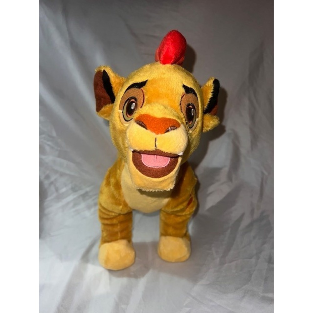 Disney Store The Lion Guard Kion Plush Stuffed Animal 12.5" Red Mohawk Lion King